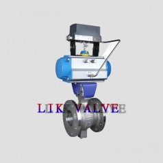 進(jìn)口氣動(dòng)法蘭V型球閥-智能調(diào)節(jié)氣動(dòng)V型球閥