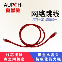 奧普馳超五類(lèi)紅色跳線1米2米3米5米8米10米網(wǎng)線成品線網(wǎng)絡(luò)連接線